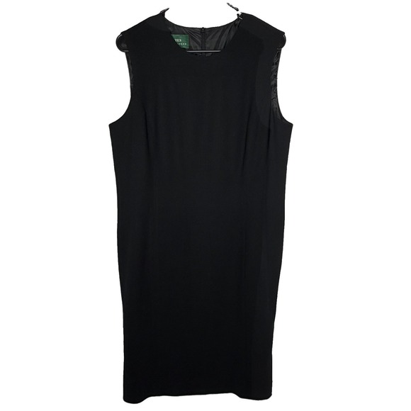 Ralph Lauren Dresses & Skirts - Lauren Ralph Lauren Black 100% Wool Sleeveless MIDI Sheath Dress Women's 14 USA